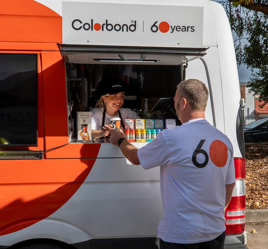 COLORBOND® steel - coffee van - celebrating 60 years
