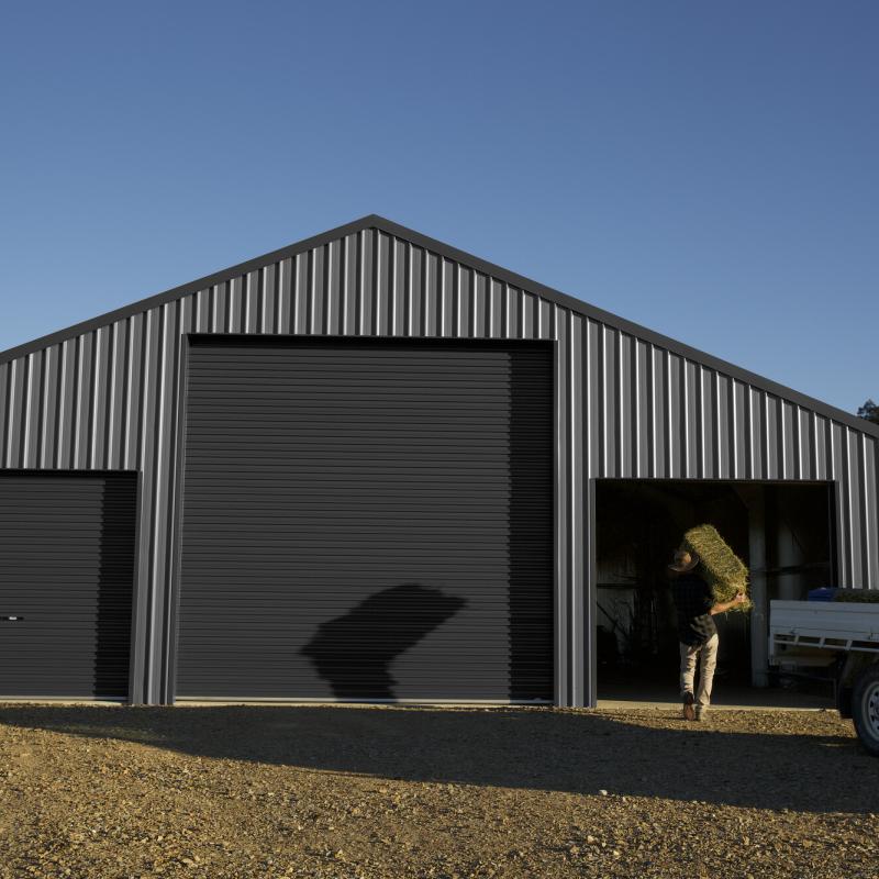 Farm Shed, Wootton NSW - COLORBOND® steel in Colours: Basalt® Roof and Walls; Monument® Roller doors and Trim