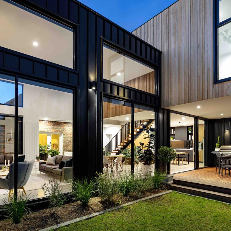 COLORBOND® steel Night Sky® cladding in the profile Nailstrip 265mm by Metal Cladding Systems.