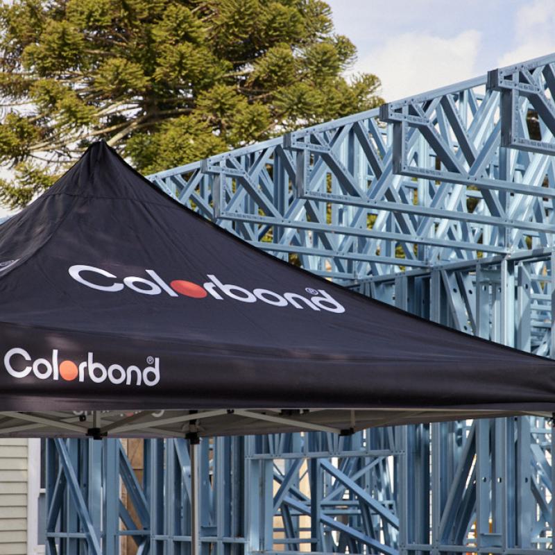 COLORBOND steel marquee on The Block