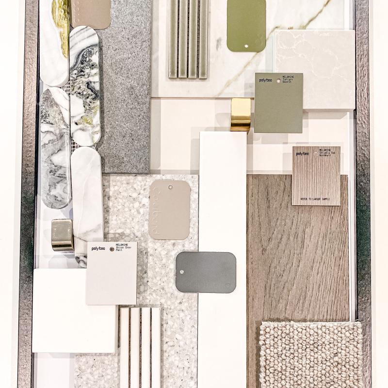 Flatlay incorporating COLORBOND® steel. Naturally inspired and evocative, these earthy mid tones pay tribute to our country’s quintessential palette and blend beautifully with the landscape. Photographer:Georgia Borresen
