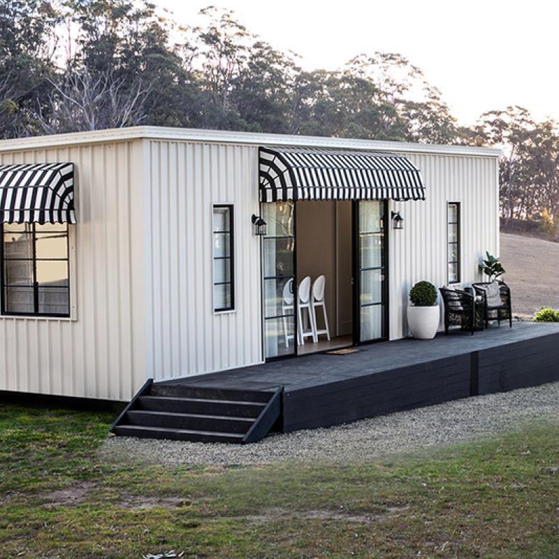 COLORBOND® steel Surfmist® cladding and roofing and in Lysaght TRIMDEK® profile.