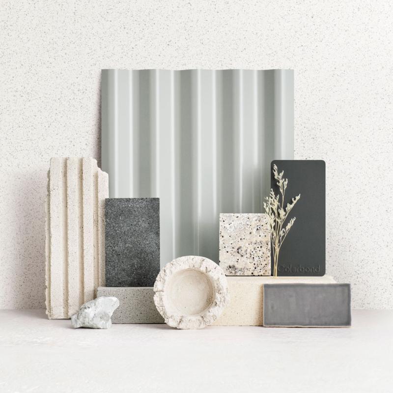 Pale Tone Flatlay with COLORBOND® steel Shale Grey™ and Monument® in Matt Finish