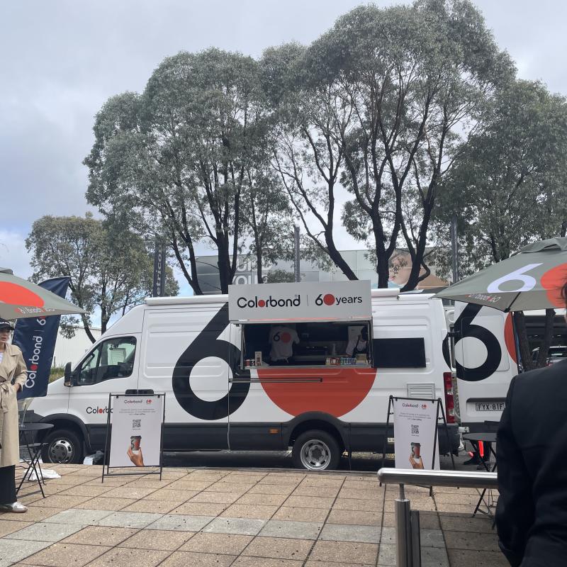 COLORBOND® steel coffee van visit to Burbank