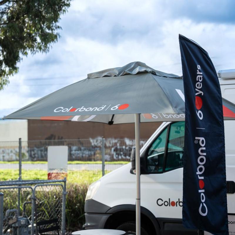 COLORBOND® steel coffee van visit to LVD Group