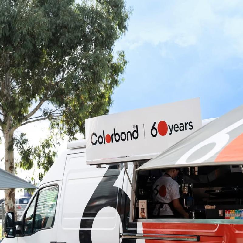 COLORBOND® steel coffee van visit to LVD Group