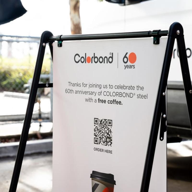 COLORBOND® steel coffee van visit to LVD Group