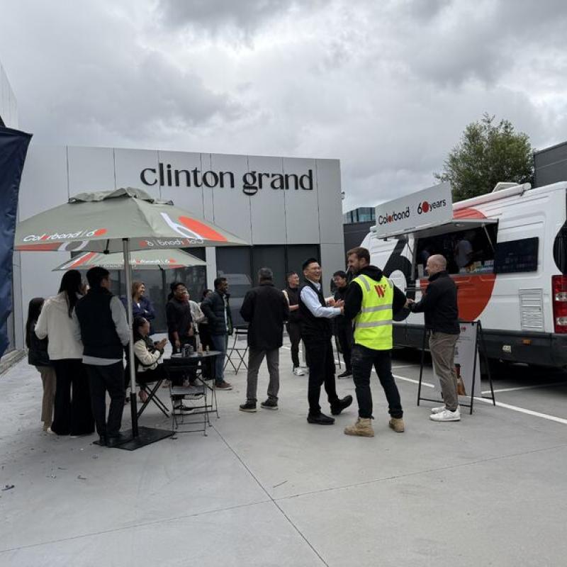 COLORBOND® steel coffee van visit to West Urban Group