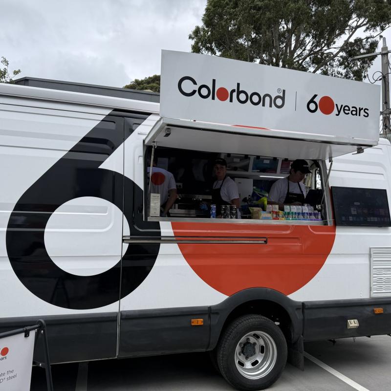 COLORBOND® steel coffee van visit to West Urban Group