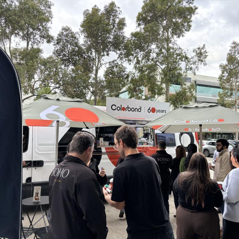 COLORBOND® steel coffee van - Celebrating 60 years, One coffee at a time