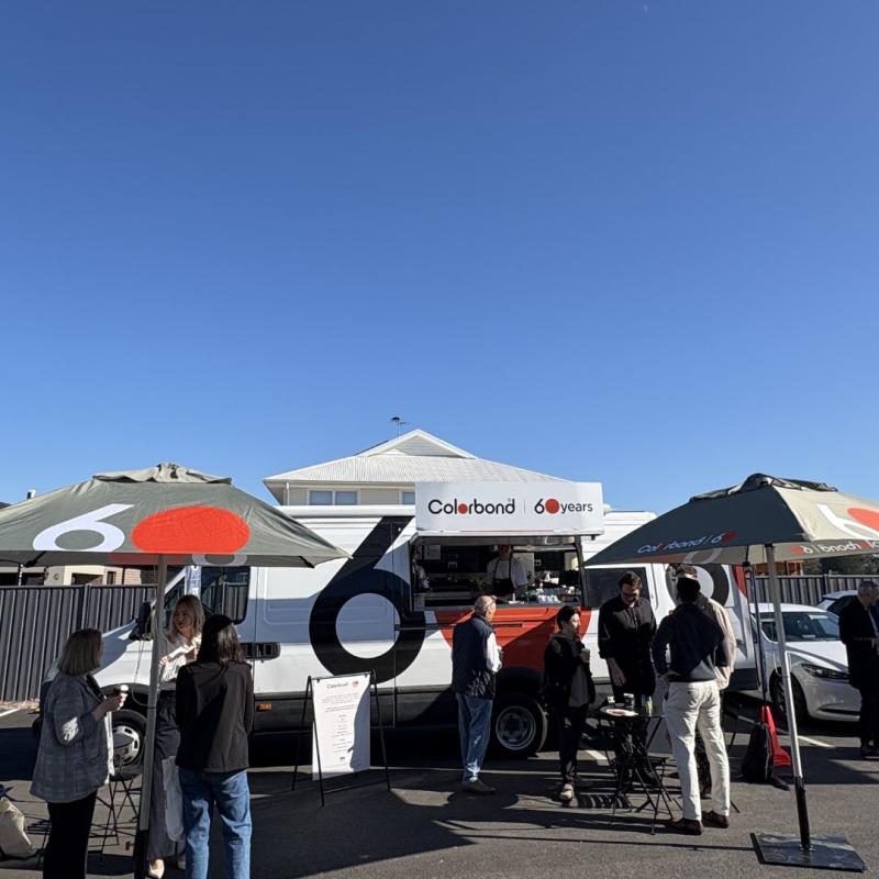 COLORBOND® steel coffee van - Celebrating 60 years, One coffee at a time