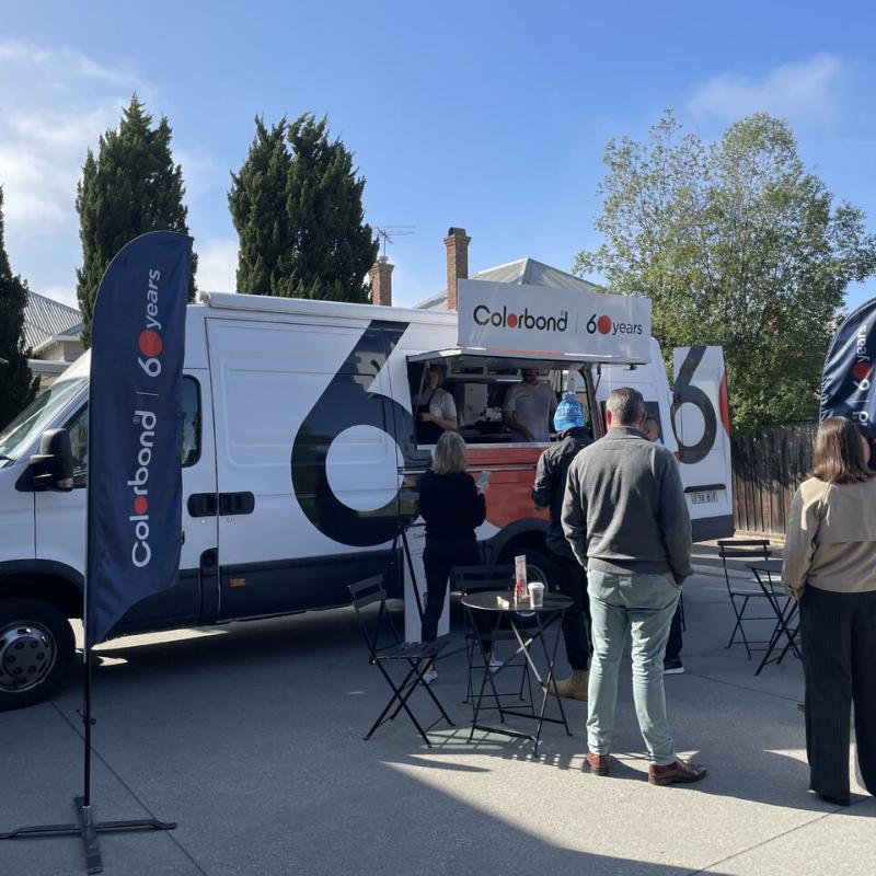 COLORBOND® steel coffee van - Celebrating 60 years, One coffee at a time