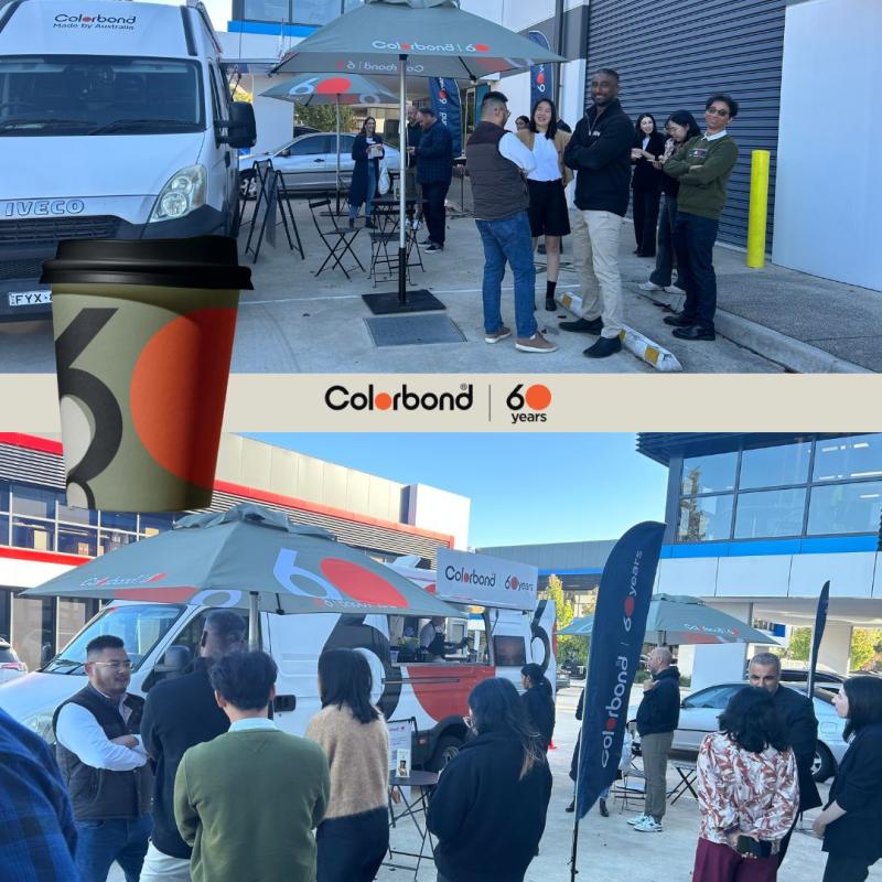 COLORBOND® steel coffee van - Celebrating 60 years, One coffee at a time