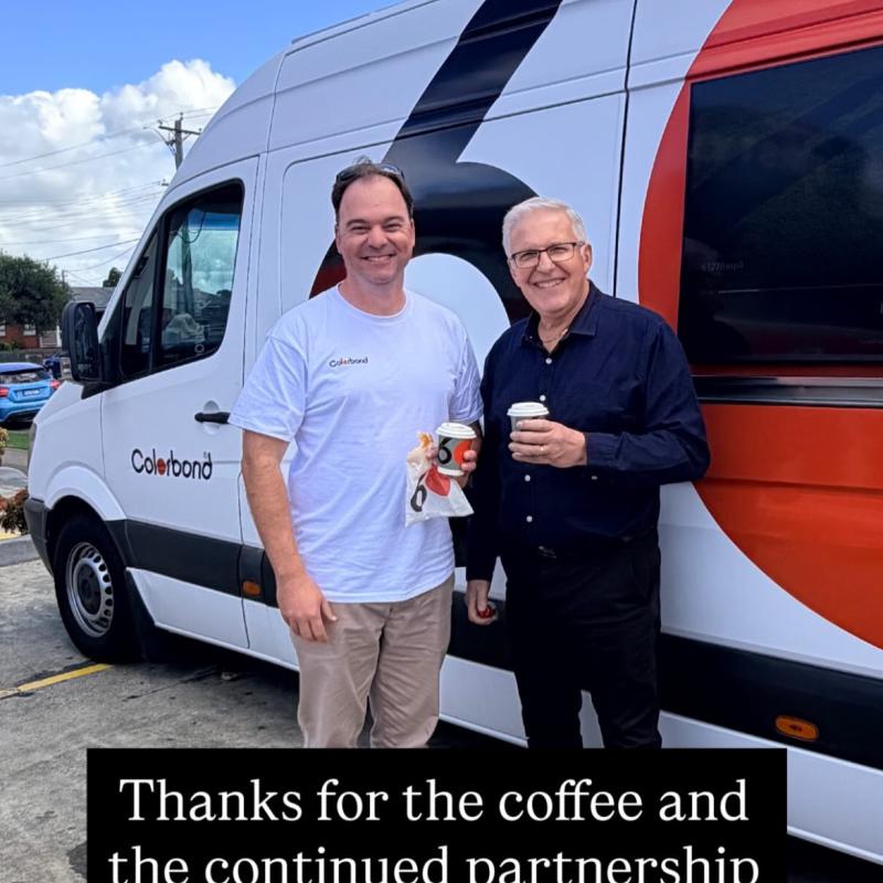 COLORBOND® steel coffee van - Celebrating 60 years, One coffee at a time