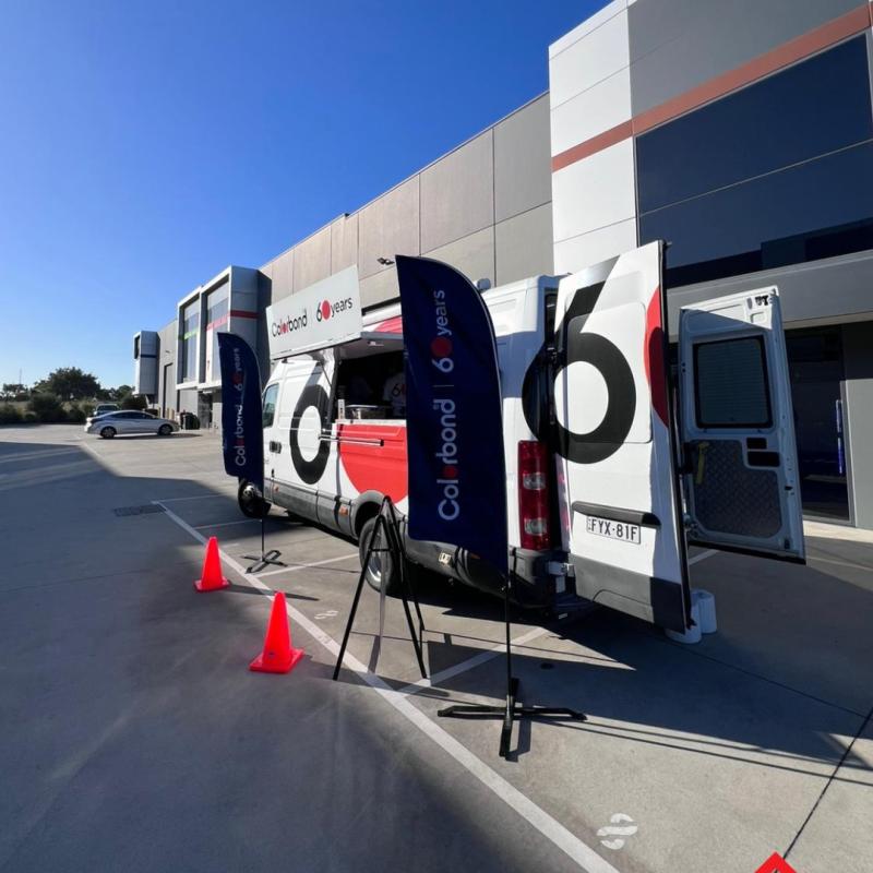 COLORBOND® steel coffee van - Celebrating 60 years, One coffee at a time