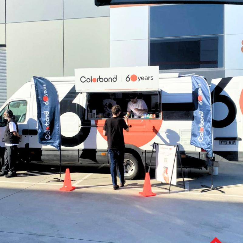COLORBOND® steel coffee van - Celebrating 60 years, One coffee at a time