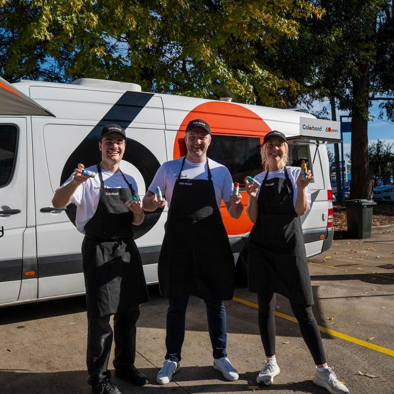COLORBOND® steel coffee van - Celebrating 60 years, One coffee at a time