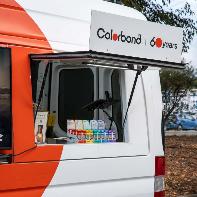 COLORBOND® steel coffee van - Celebrating 60 years, One coffee at a time