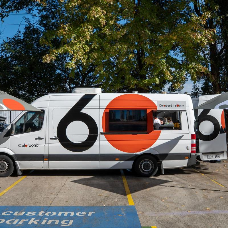 COLORBOND® steel coffee van - Celebrating 60 years, One coffee at a time