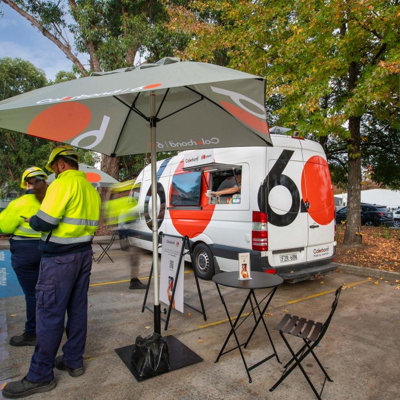 COLORBOND® steel coffee van - Celebrating 60 years, One coffee at a time