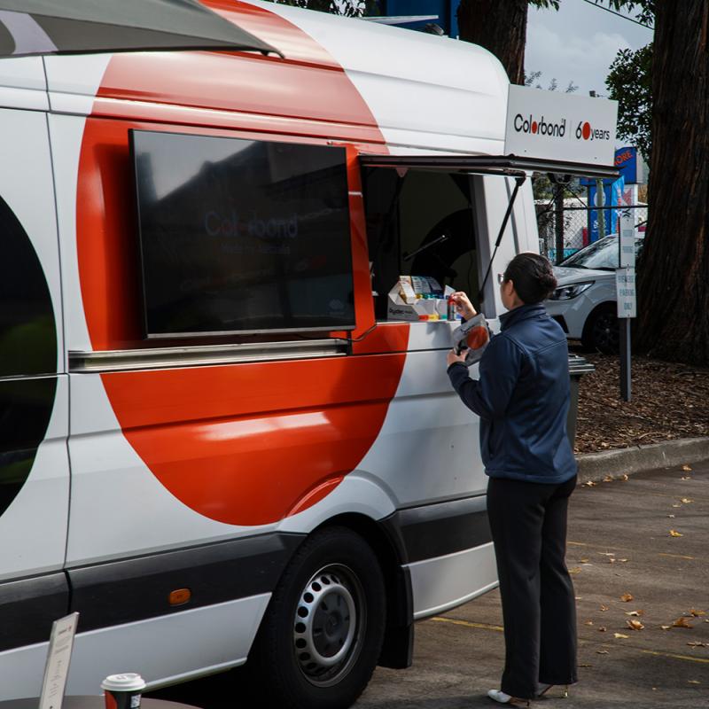 COLORBOND® steel coffee van - Celebrating 60 years, One coffee at a time