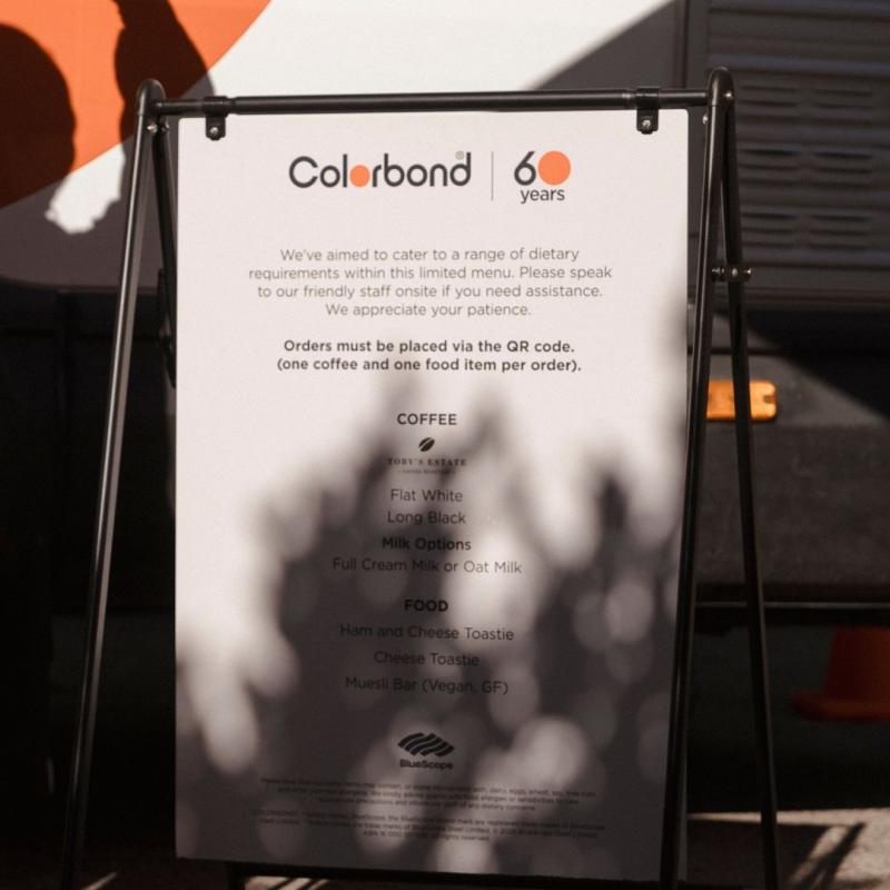 COLORBOND® steel coffee van - Celebrating 60 years, One coffee at a time