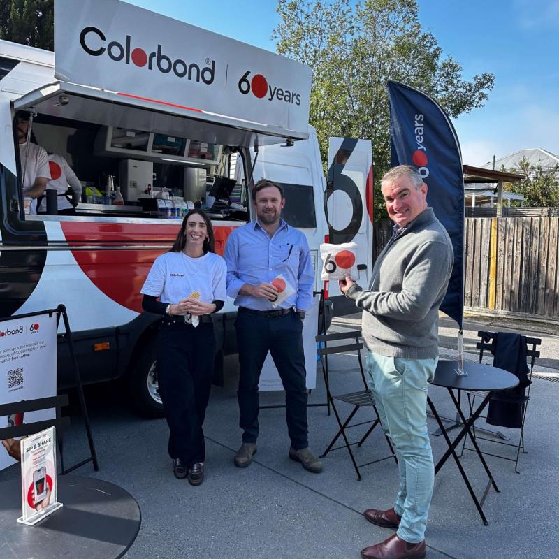 COLORBOND® steel coffee van - Celebrating 60 years, One coffee at a time