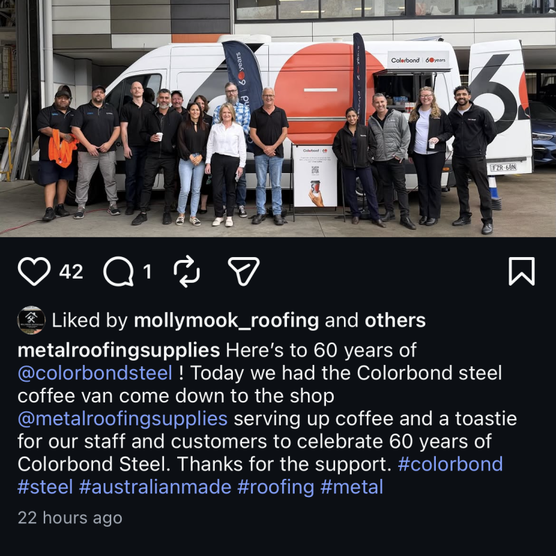 COLORBOND® steel coffee van - Celebrating 60 years, One coffee at a time