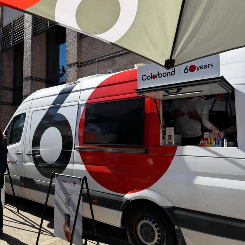 COLORBOND® steel coffee van - Celebrating 60 years, One coffee at a time