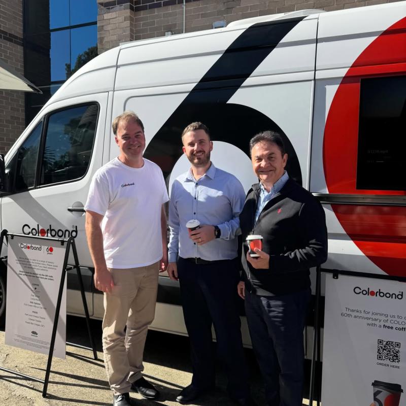 COLORBOND® steel coffee van - Celebrating 60 years, One coffee at a time