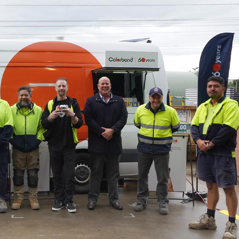 COLORBOND® steel coffee van - Celebrating 60 years, One coffee at a time
