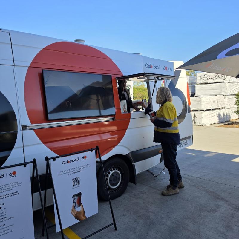 COLORBOND® steel coffee van - Celebrating 60 years, One coffee at a time
