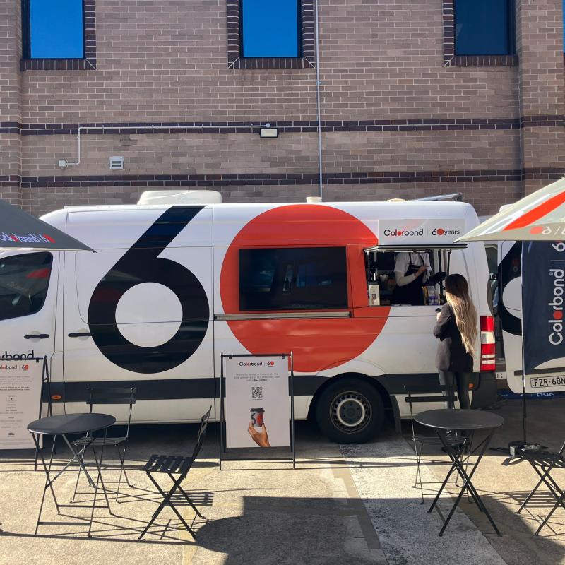 COLORBOND® steel coffee van - Celebrating 60 years, One coffee at a time