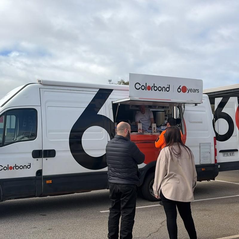 COLORBOND® steel coffee van - Celebrating 60 years, One coffee at a time