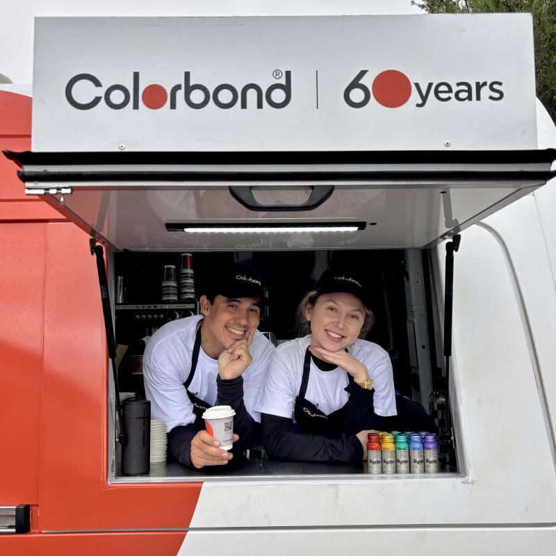 COLORBOND® steel coffee van - Celebrating 60 years, One coffee at a time