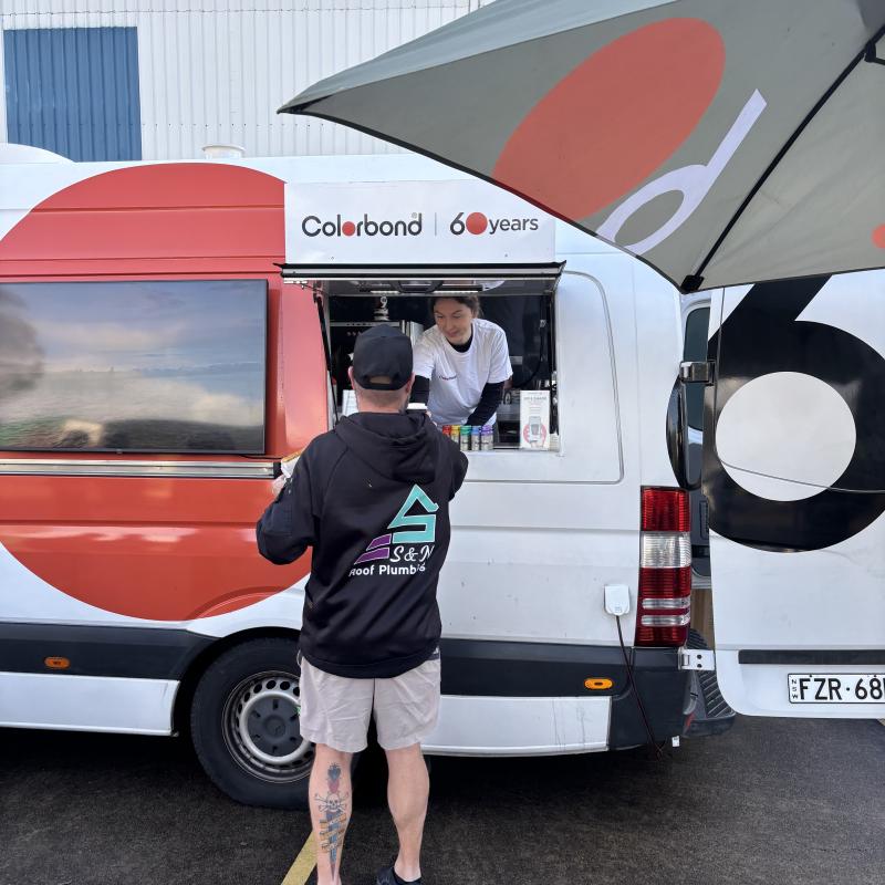 COLORBOND® steel coffee van - Celebrating 60 years, One coffee at a time