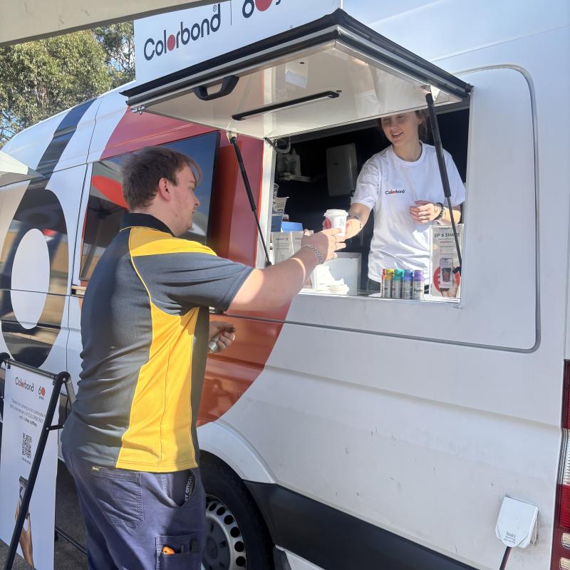 COLORBOND® steel coffee van - Celebrating 60 years, One coffee at a time