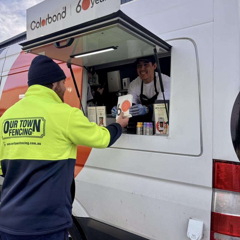 COLORBOND® steel coffee van - Celebrating 60 years, One coffee at a time