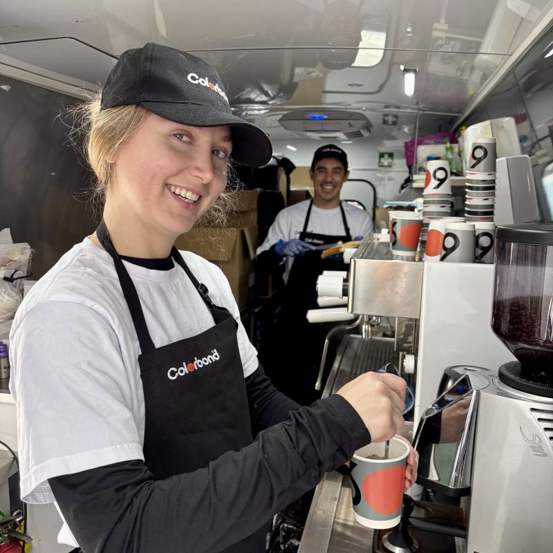 COLORBOND® steel coffee van - Celebrating 60 years, One coffee at a time