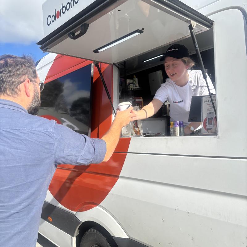 COLORBOND® steel coffee van - Celebrating 60 years, One coffee at a time