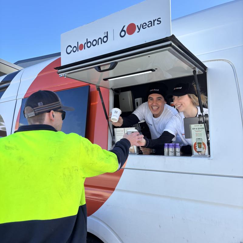 COLORBOND® steel coffee van - Celebrating 60 years, One coffee at a time