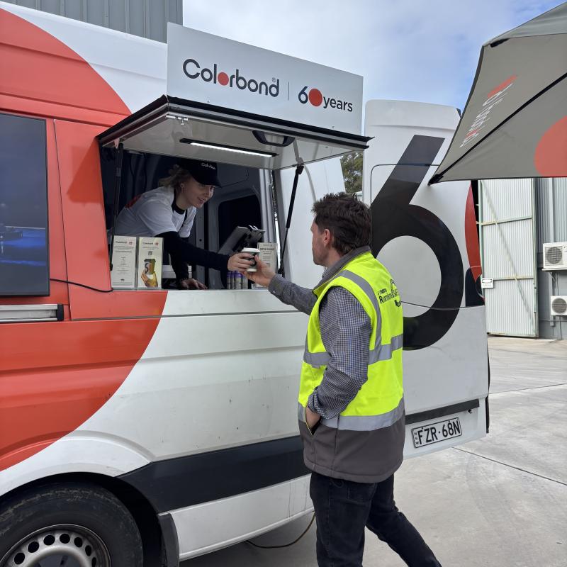 COLORBOND® steel coffee van - Celebrating 60 years, One coffee at a time