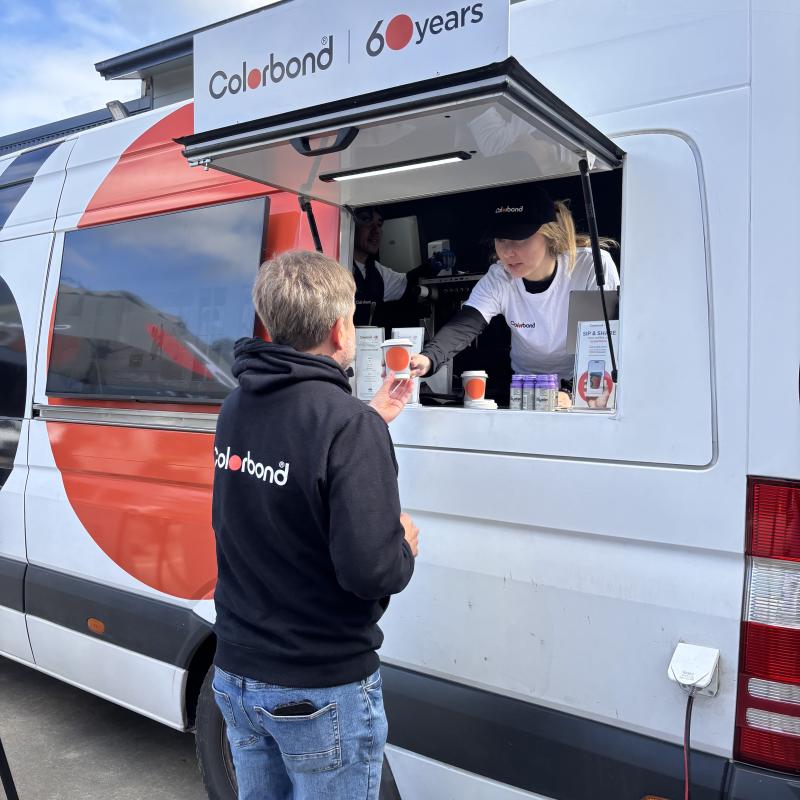 COLORBOND® steel coffee van - Celebrating 60 years, One coffee at a time