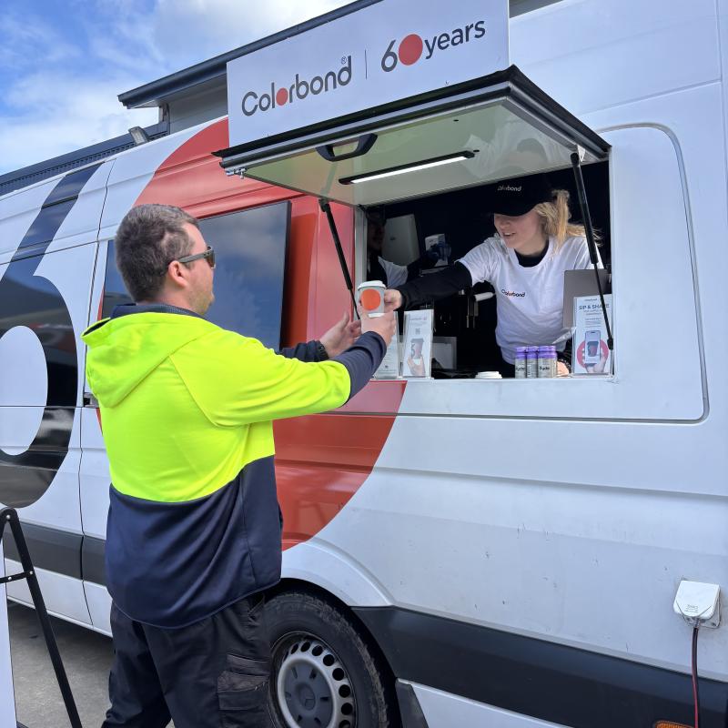 COLORBOND® steel coffee van - Celebrating 60 years, One coffee at a time