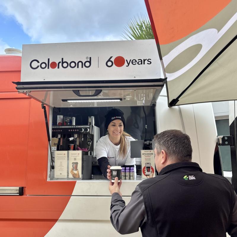 COLORBOND® steel coffee van - Celebrating 60 years, One coffee at a time