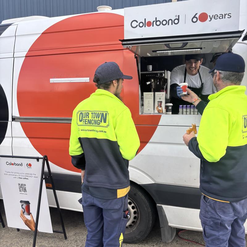 COLORBOND® steel coffee van - Celebrating 60 years, One coffee at a time