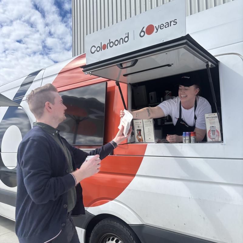 COLORBOND® steel coffee van - Celebrating 60 years, One coffee at a time