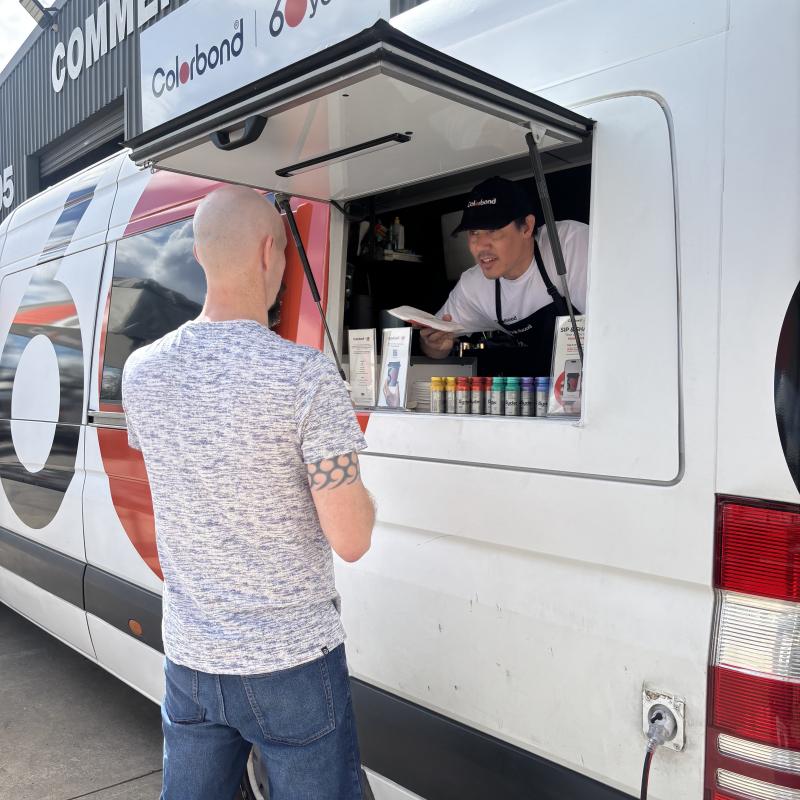 COLORBOND® steel coffee van - Celebrating 60 years, One coffee at a time