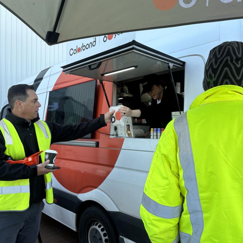 COLORBOND® steel coffee van - Celebrating 60 years, One coffee at a time
