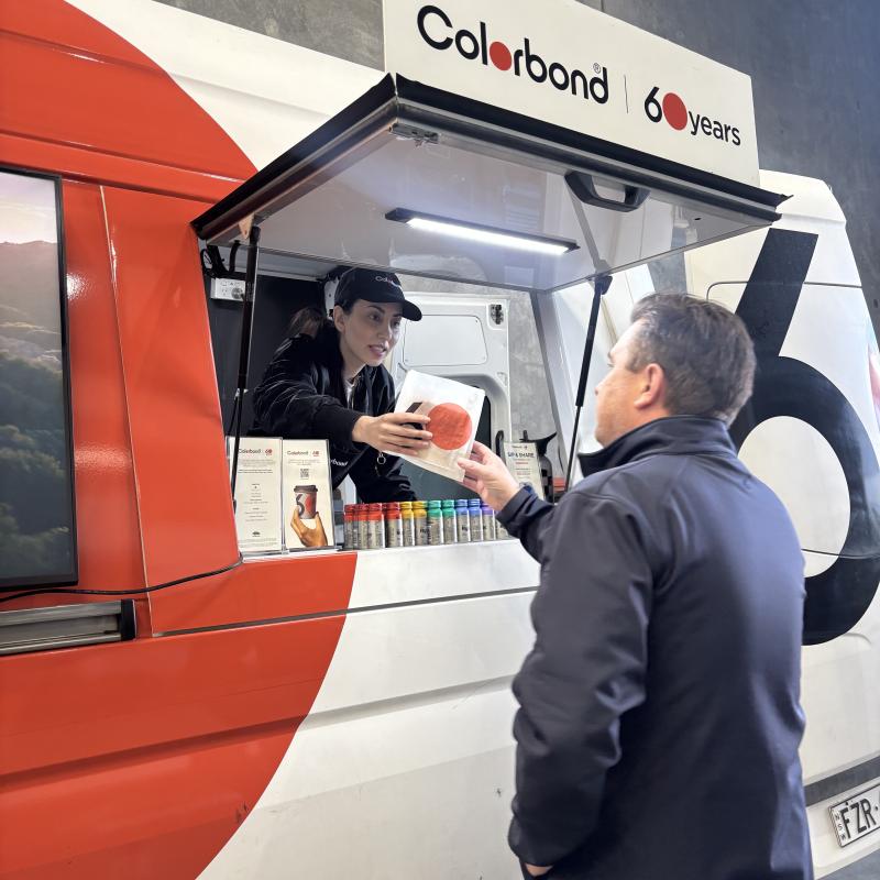 COLORBOND® steel coffee van - Celebrating 60 years, One coffee at a time